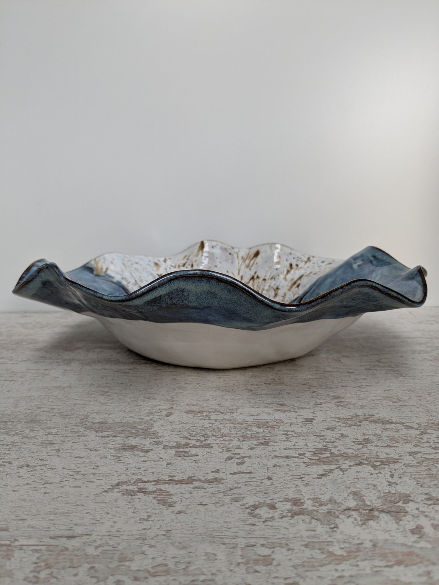 Unieke handgemaakte Denim-look decoratieve fruitschaal